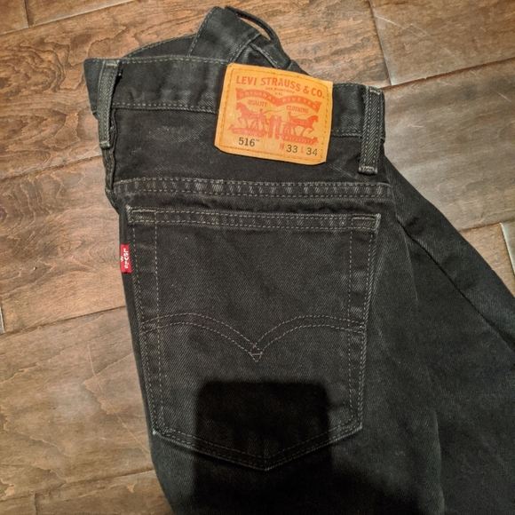 Men's Black Levi Straight Leg Jeans 👖 - Picture 2 of 5